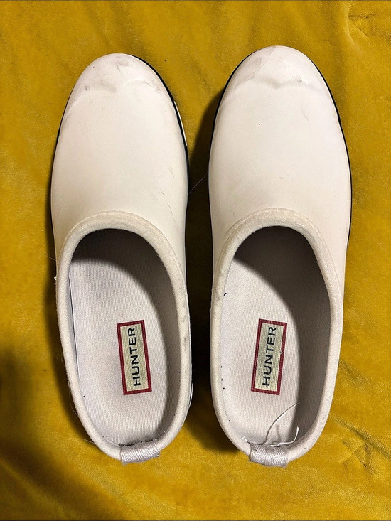 Hunter Shoes - Hunter Play Stripe Sole Clog White US 8
